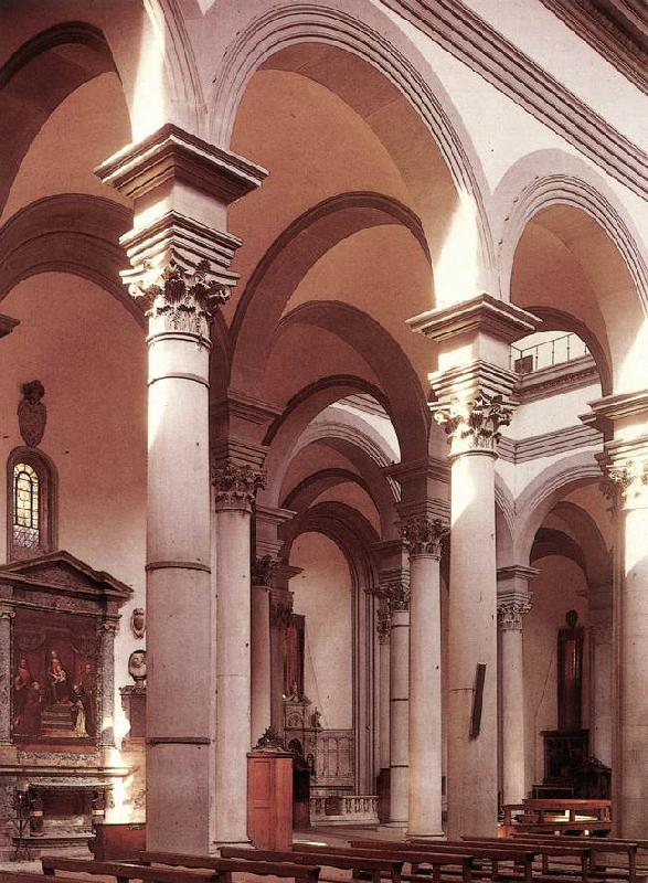 BRUNELLESCHI, Filippo Interior of the church g oil painting image